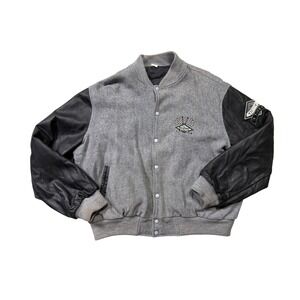 Vintage Suzuki‎ Racing Varsity Jacket Large Wool Leather Motorcycle Moto Racing